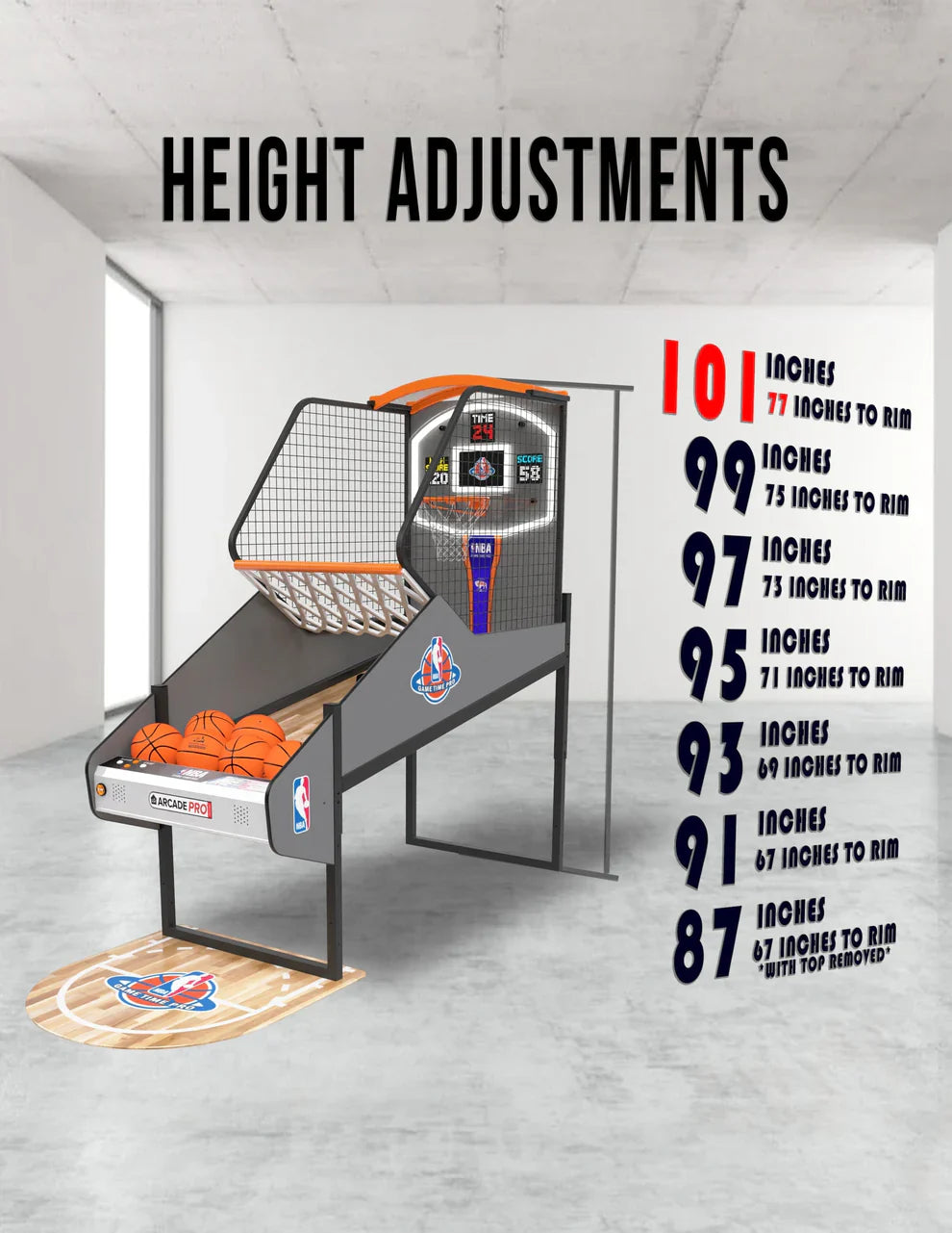NBA Game Time Pro Basketball Arcade Game