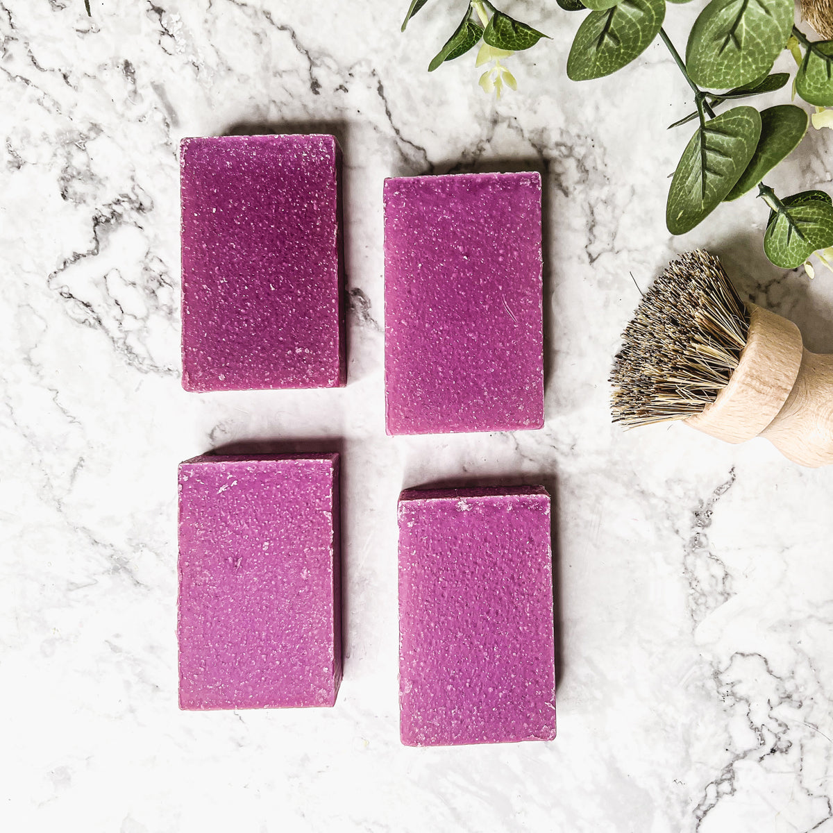 Patchouli Raspberry Soap Bar 4.5oz Exfoliating Sea Salt Natural Fragrance