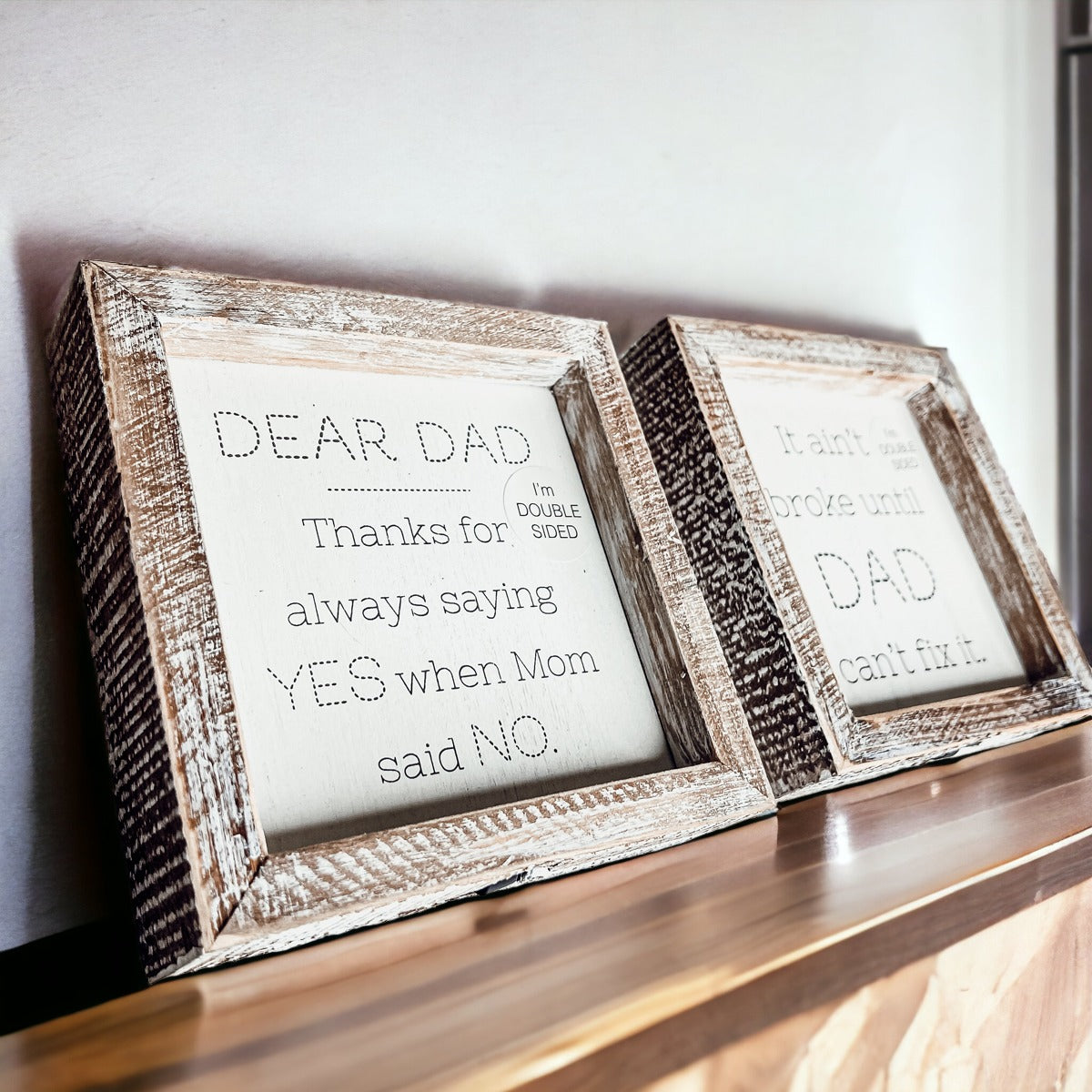 Dad Said Yes Double Sided 6 Inch Wooden Framed Sign Wedding Proposal Photo Prop Keepsake