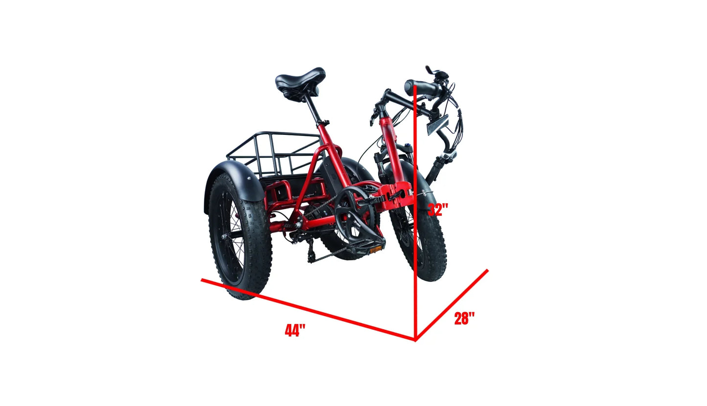 Bee Zipper Foldable Long Range Electric Trike
