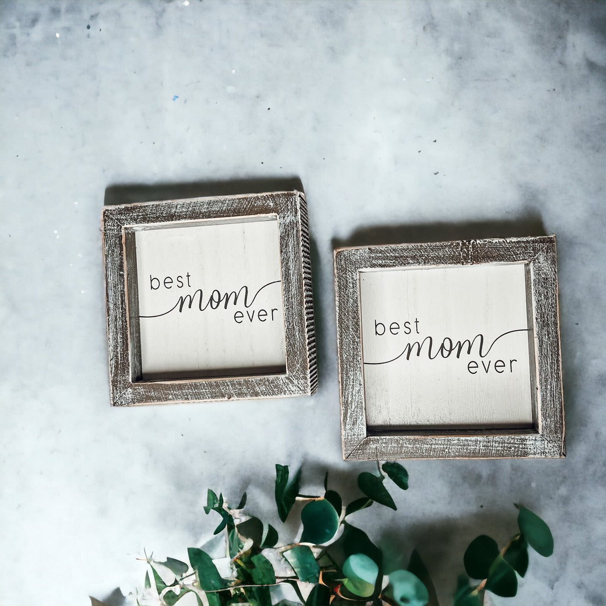 Best Mom Ever 5 Inch Wooden Wall Sign With Sentimental Quote Rustic Home Decor Gift
