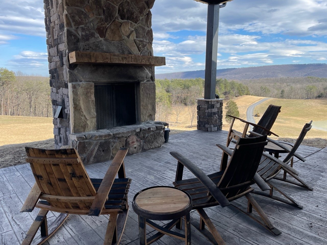Colorado Ski Furniture Wine or Whiskey Barrel Chair