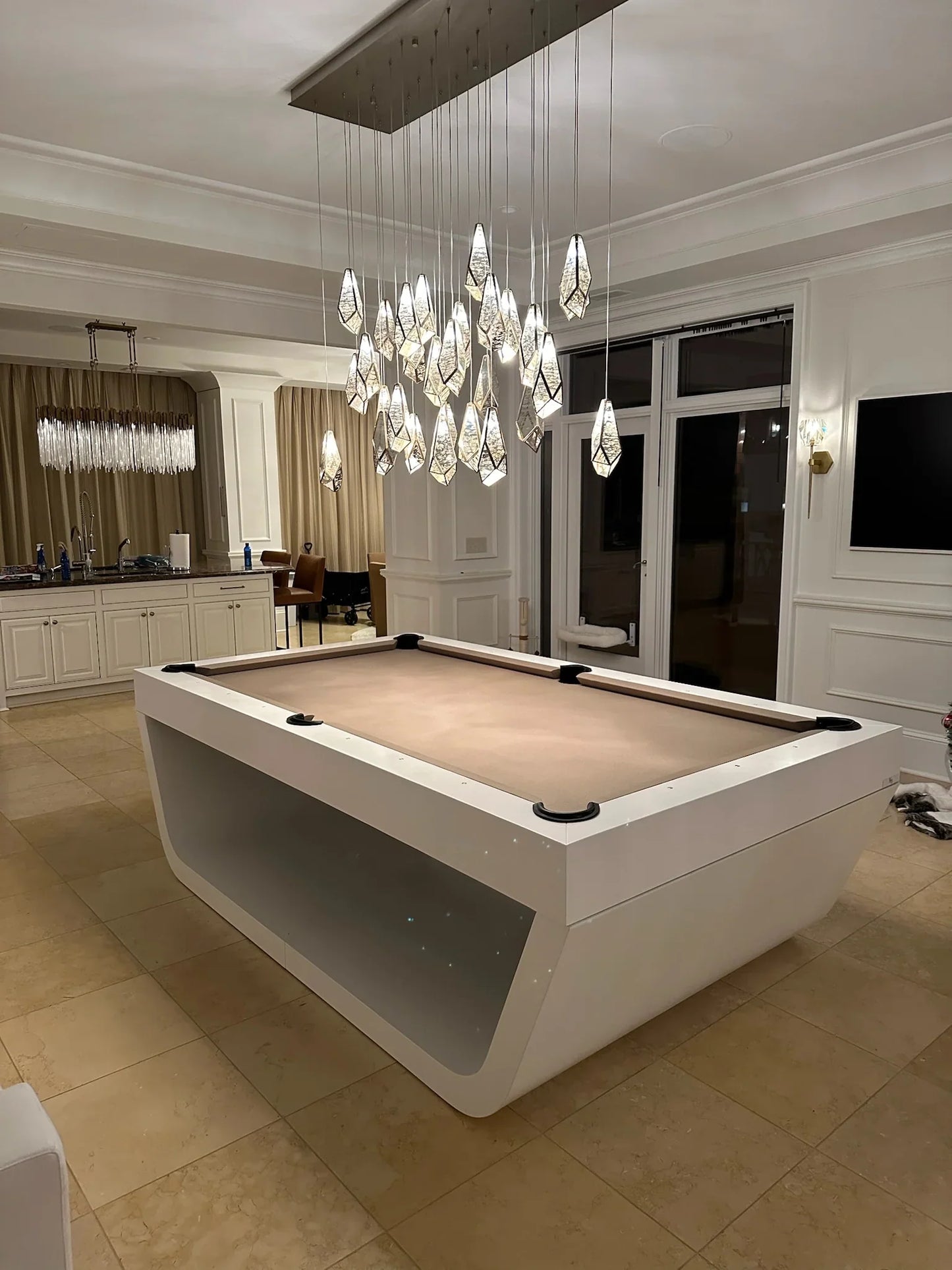 White Billiards The Sofia Modern Slate Pool Table