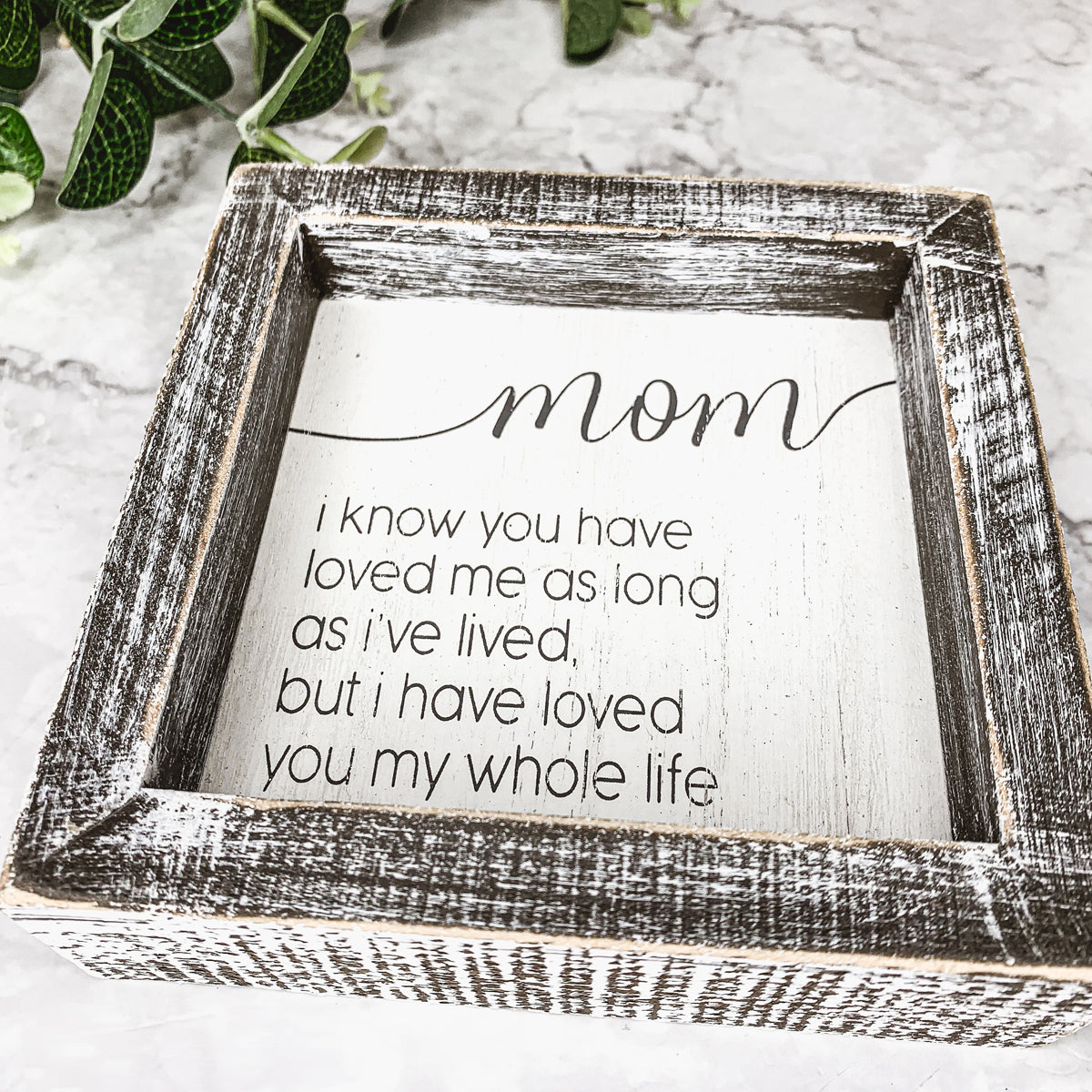 Sentimental 5 Inch Wooden Wall Sign For Mom My Whole Life Quote Decor Gift For Mother