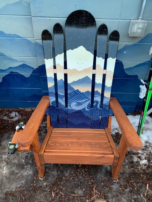 Colorado Ski Furniture Mystic Mountains Snow Mural Chair