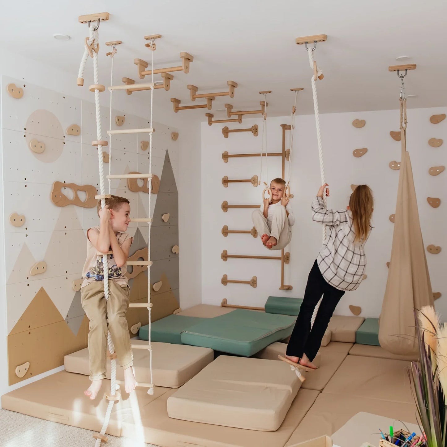 Climbing Wall Playground by Wood and Hearts