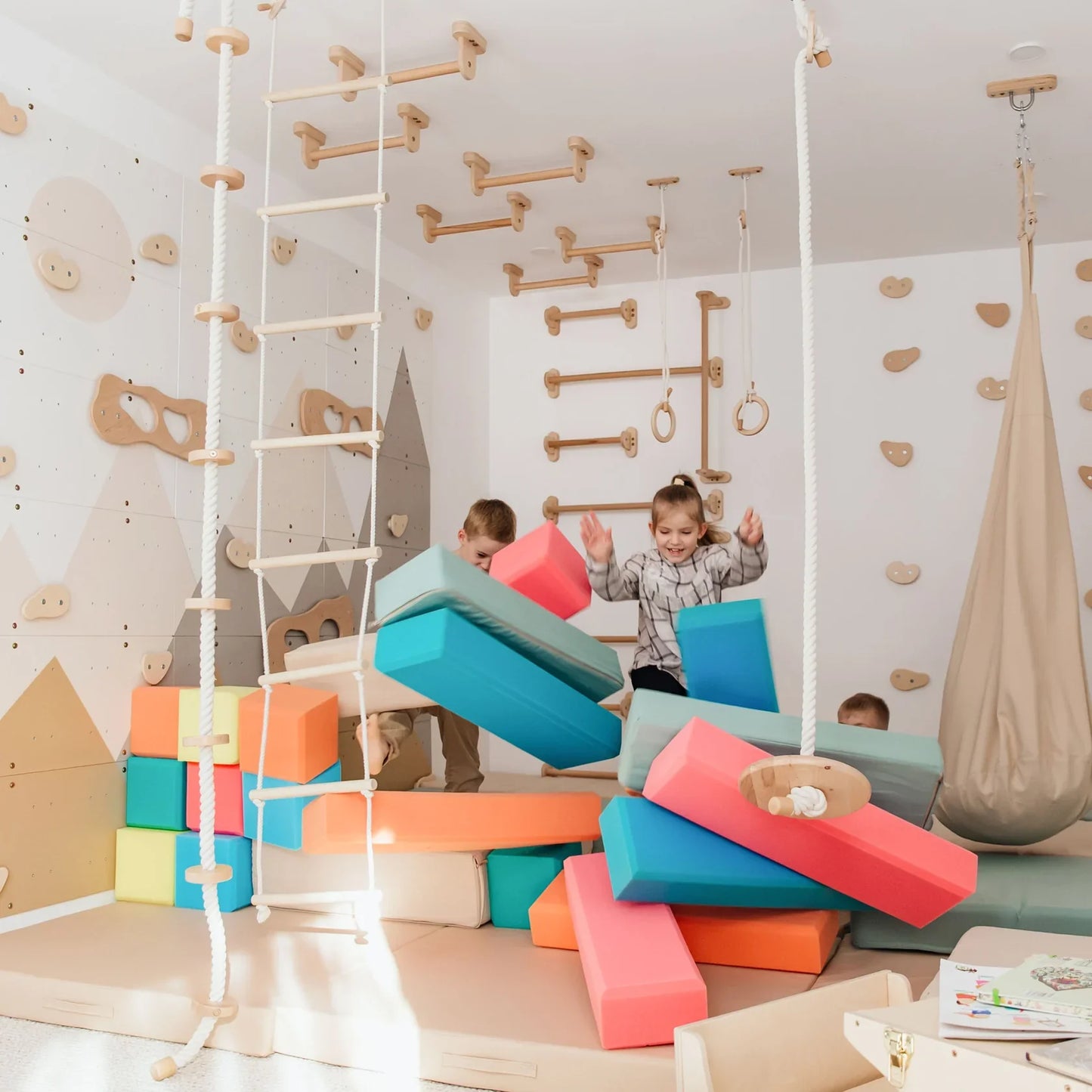 Climbing Wall Playground by Wood and Hearts