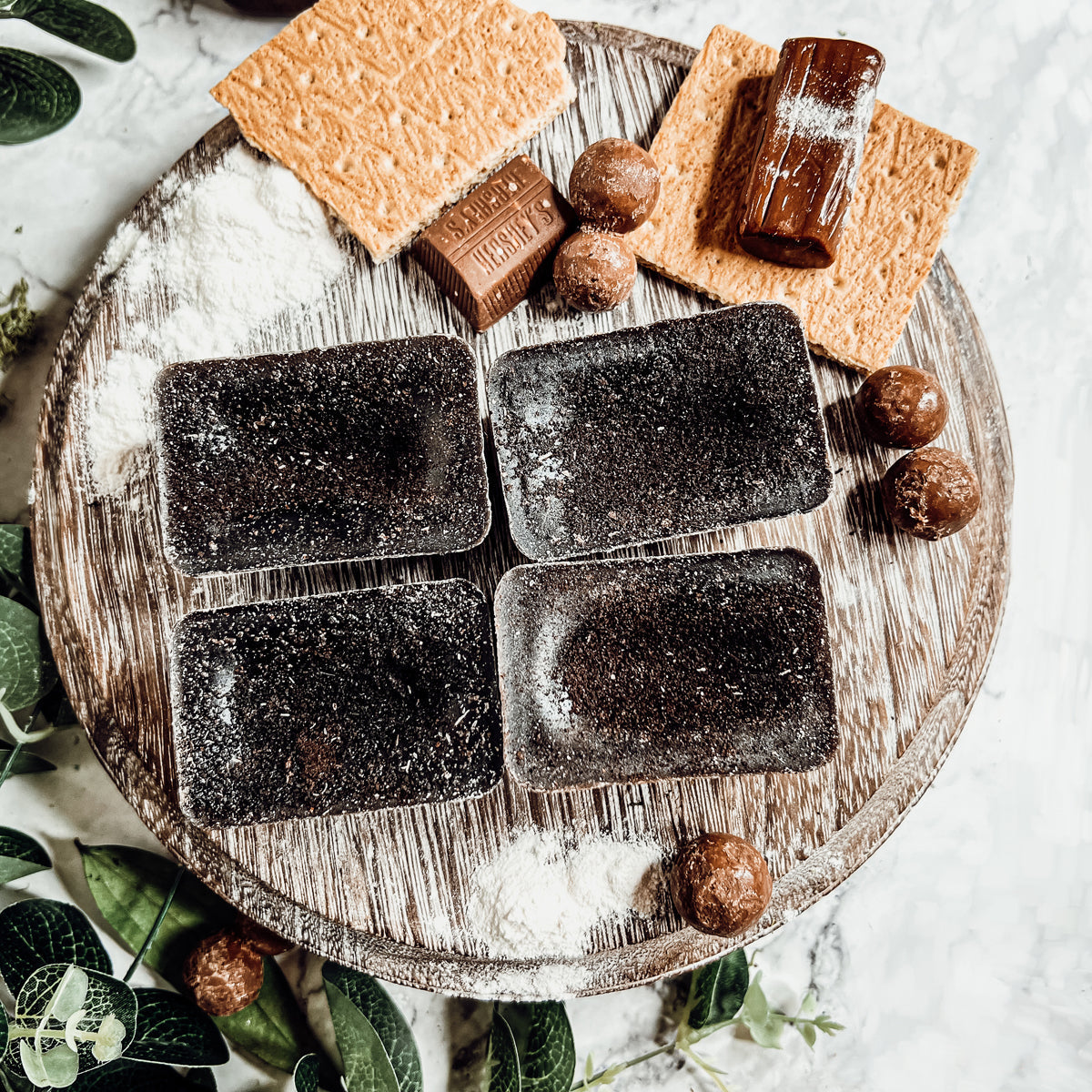 Chocolate Biscotti XL Wax Melts Natural Brownie Scent 4 Large Cubes 2.5x1