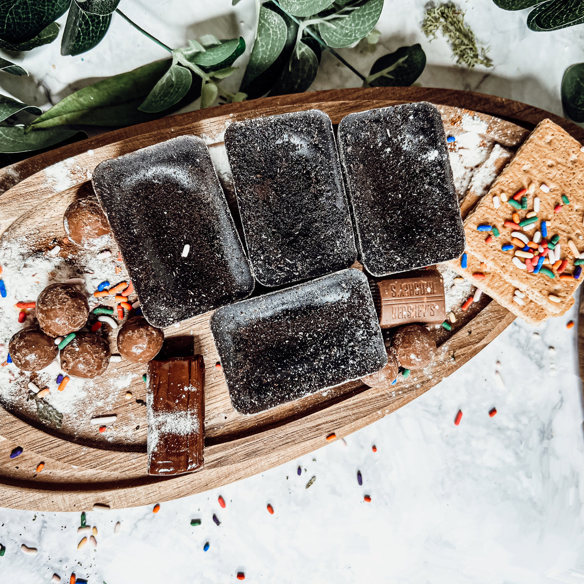 Chocolate Biscotti XL Wax Melts Natural Brownie Scent 4 Large Cubes 2.5x1