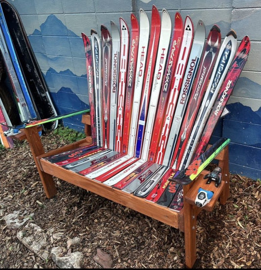 Colorado Ski Furniture Sentimental Ski Bench – Made from Old Skis