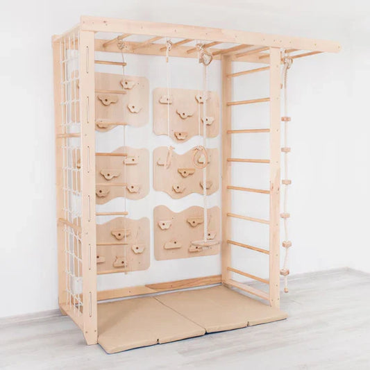 Monkey Bars with Swing Set by Wood and Hearts