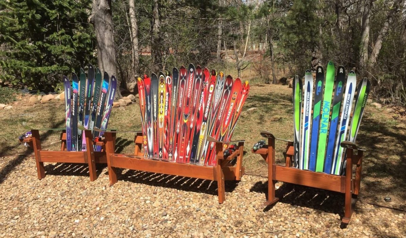 Colorado Ski Furniture Sentimental Ski Bench – Made from Old Skis