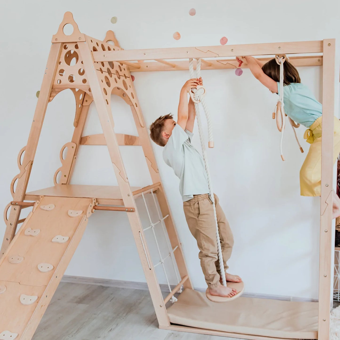 Kid Climbing Structure by Wood and Hearts