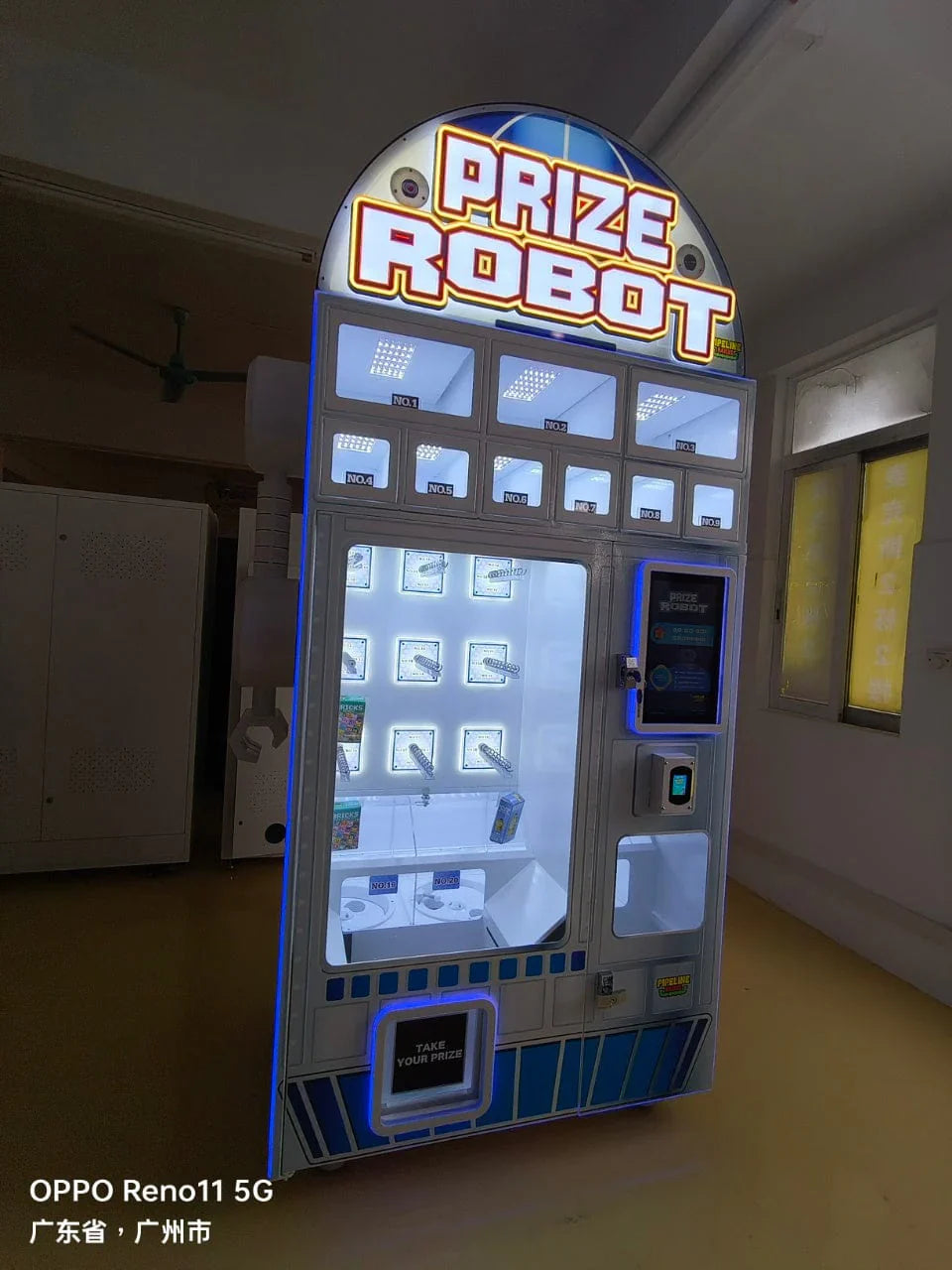 Pipeline Games Prize Robot Arcade Game
