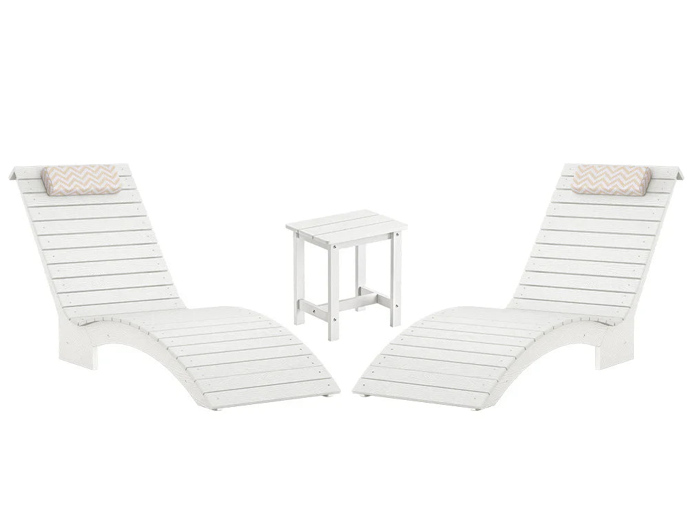 AquaCurve™ AquaWave In-Pool Chaise Lounge Chair and Table for Spacious Tanning Ledges