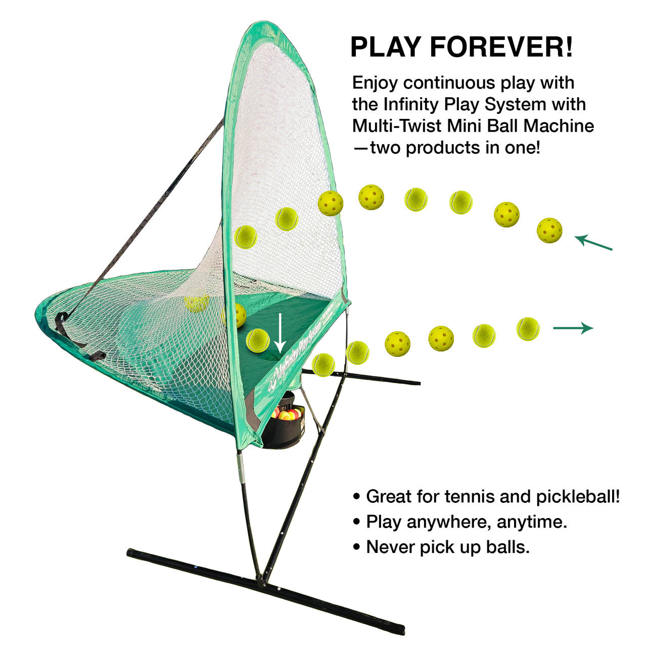 Infinity Play System with the Multi-Twist Mini Ball Machine