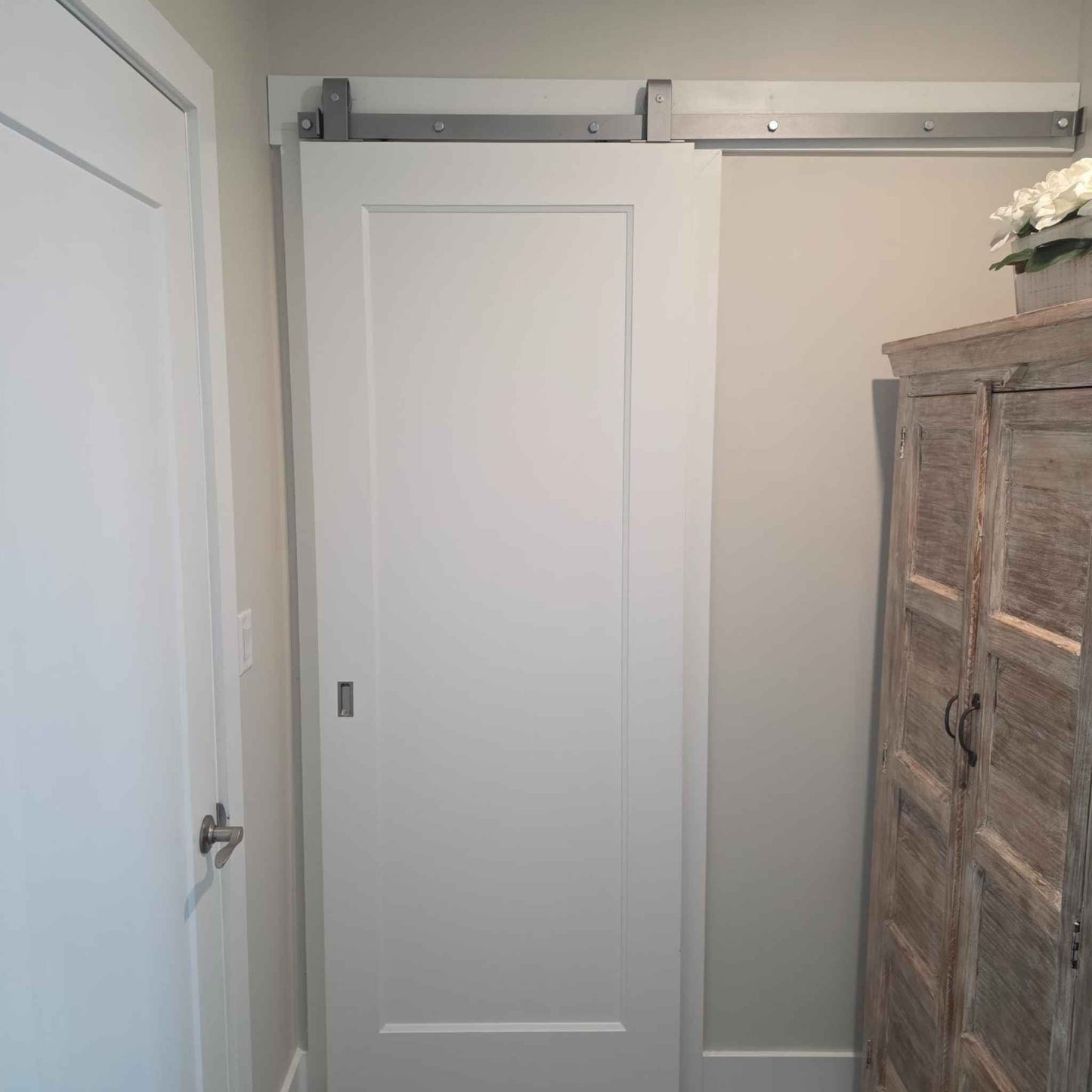 J Top Mount Heavy Duty Sliding Barn Door Hardware Kit