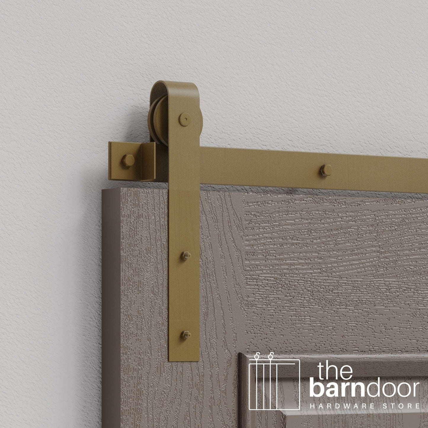 J Strap Heavy Duty Sliding Barn Door Hardware Kit