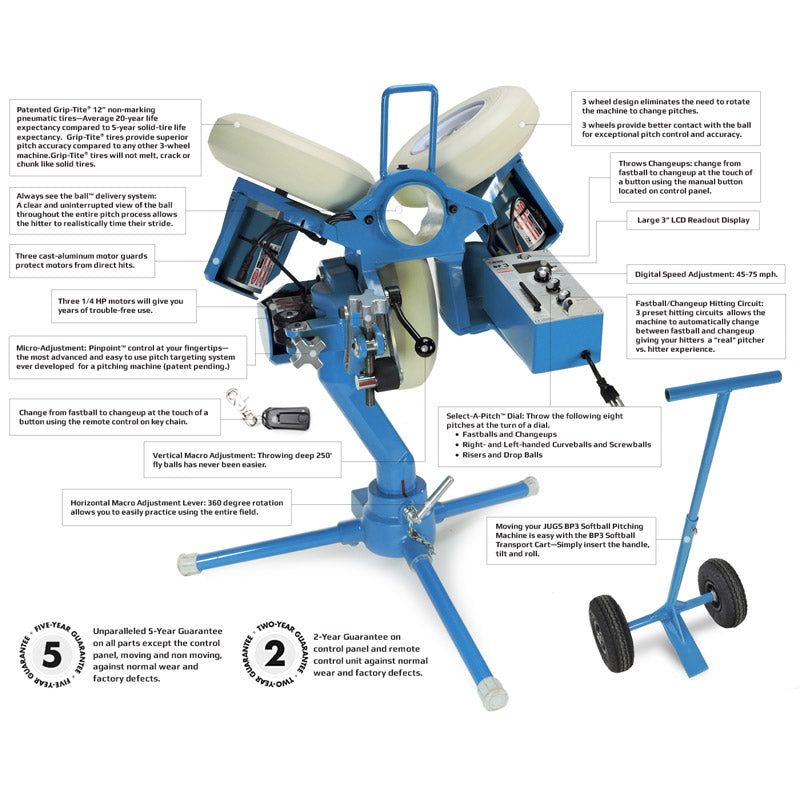 JUGS BP®3 Softball Pitching Machine with Changeup