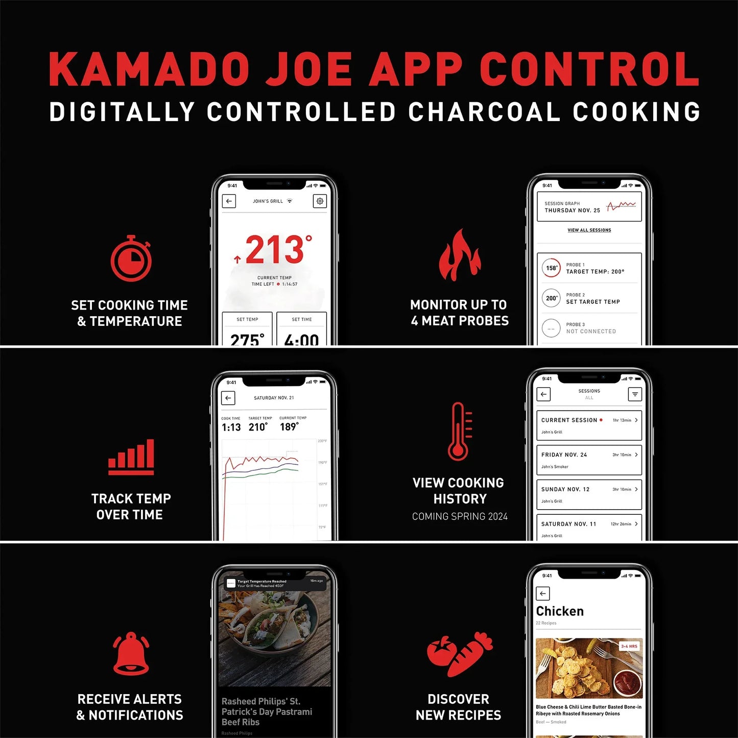 Big Joe® Konnected Joe™ Digital Wifi Charcoal Grill and Smoker