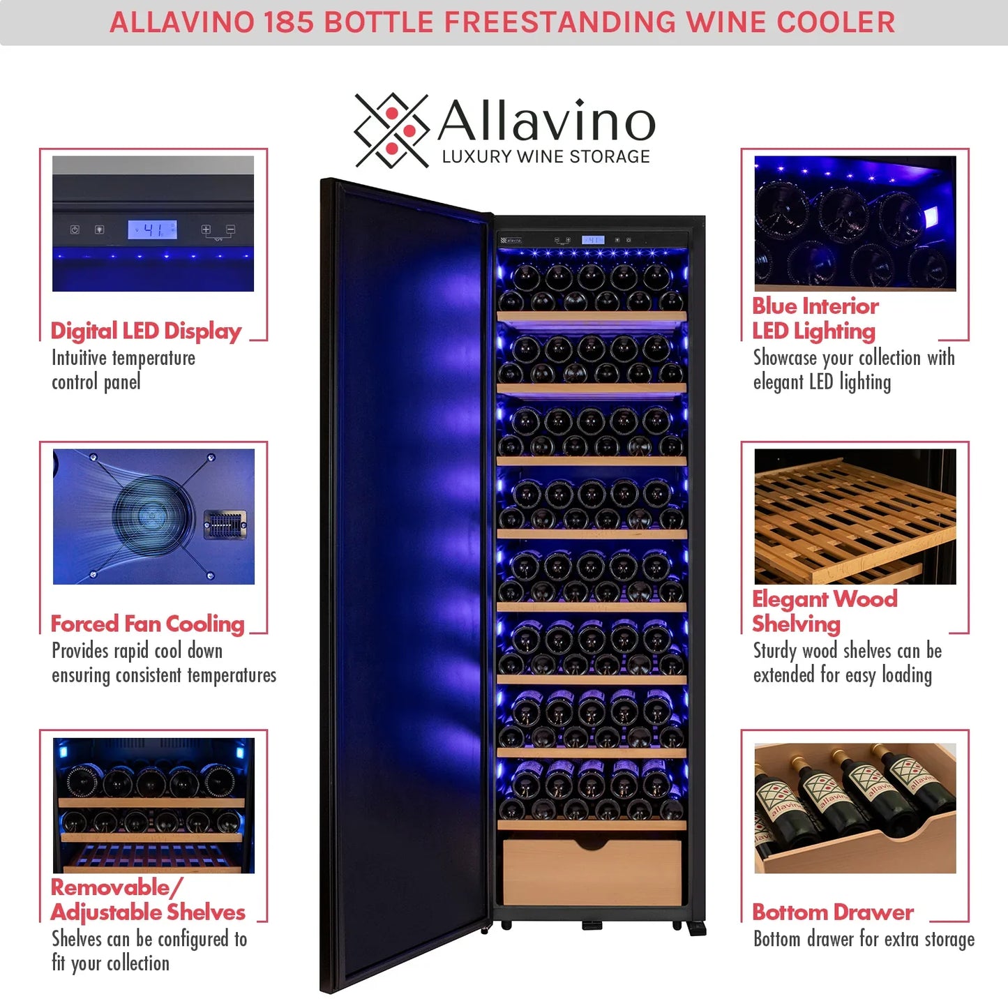 Allavino Wine Vault with Solid Black