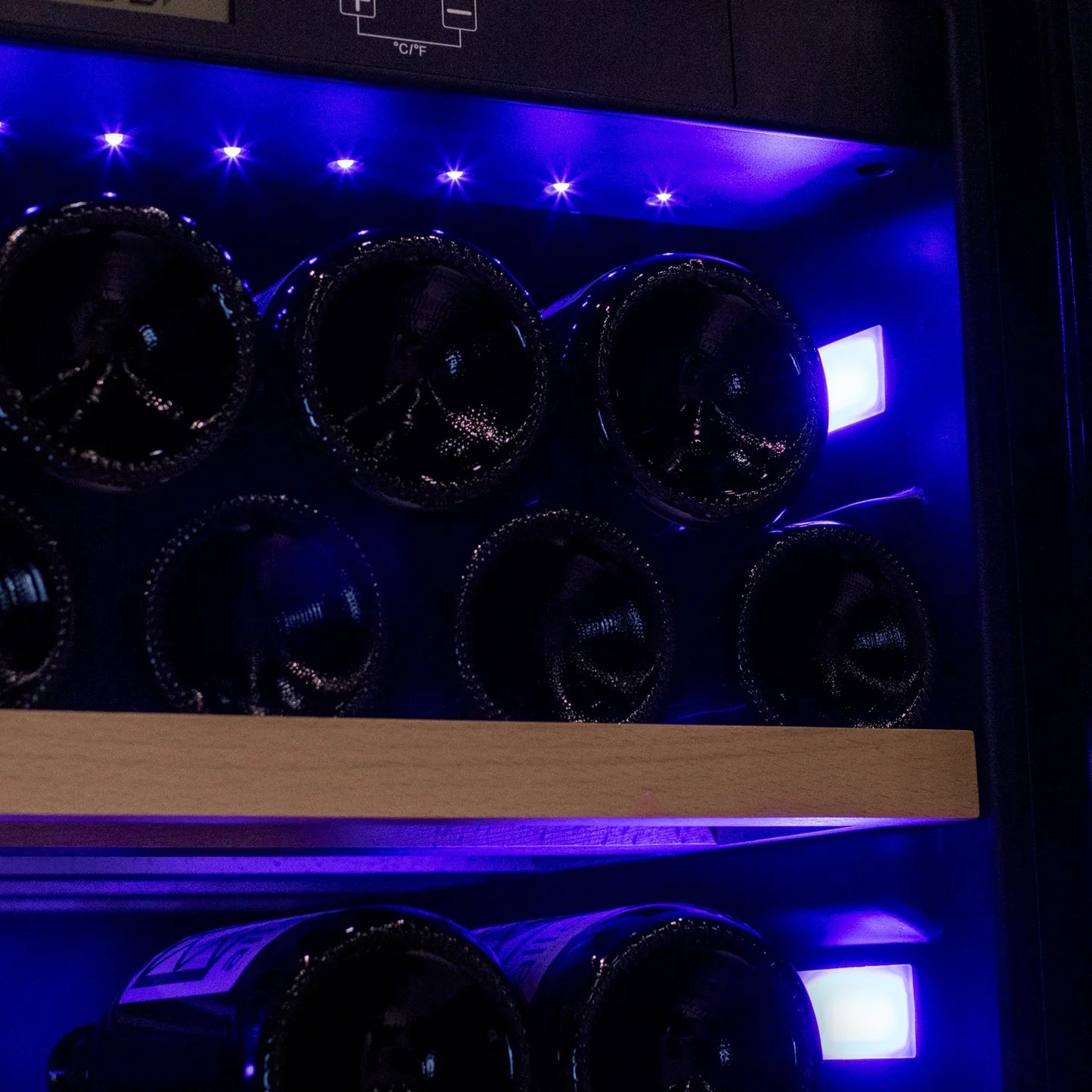 Allavino 76.5" Tall Side-by-Side Wine Vault with Solid Black Doors