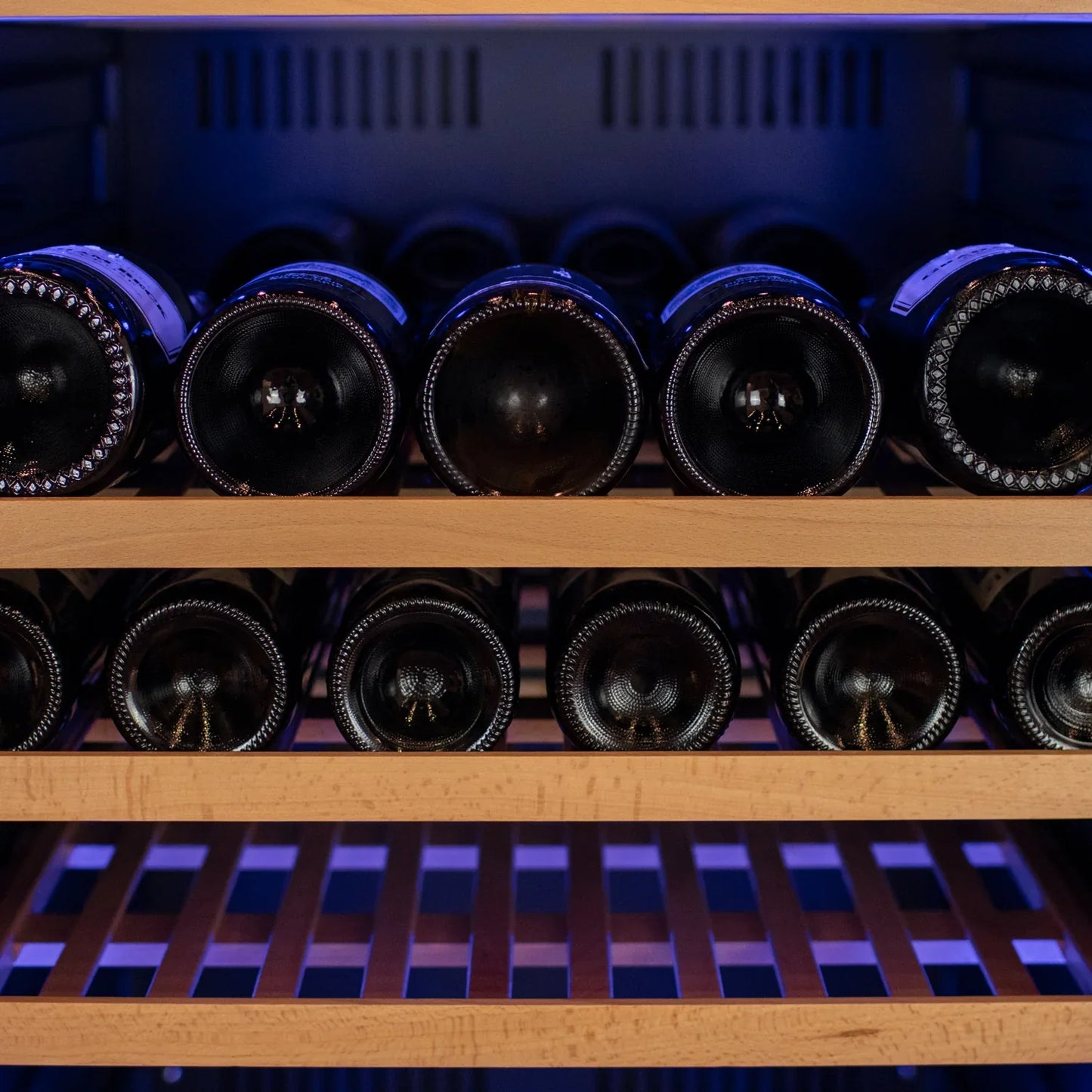 Allavino 76.5" Tall Side-by-Side Wine Vault with Solid Black Doors