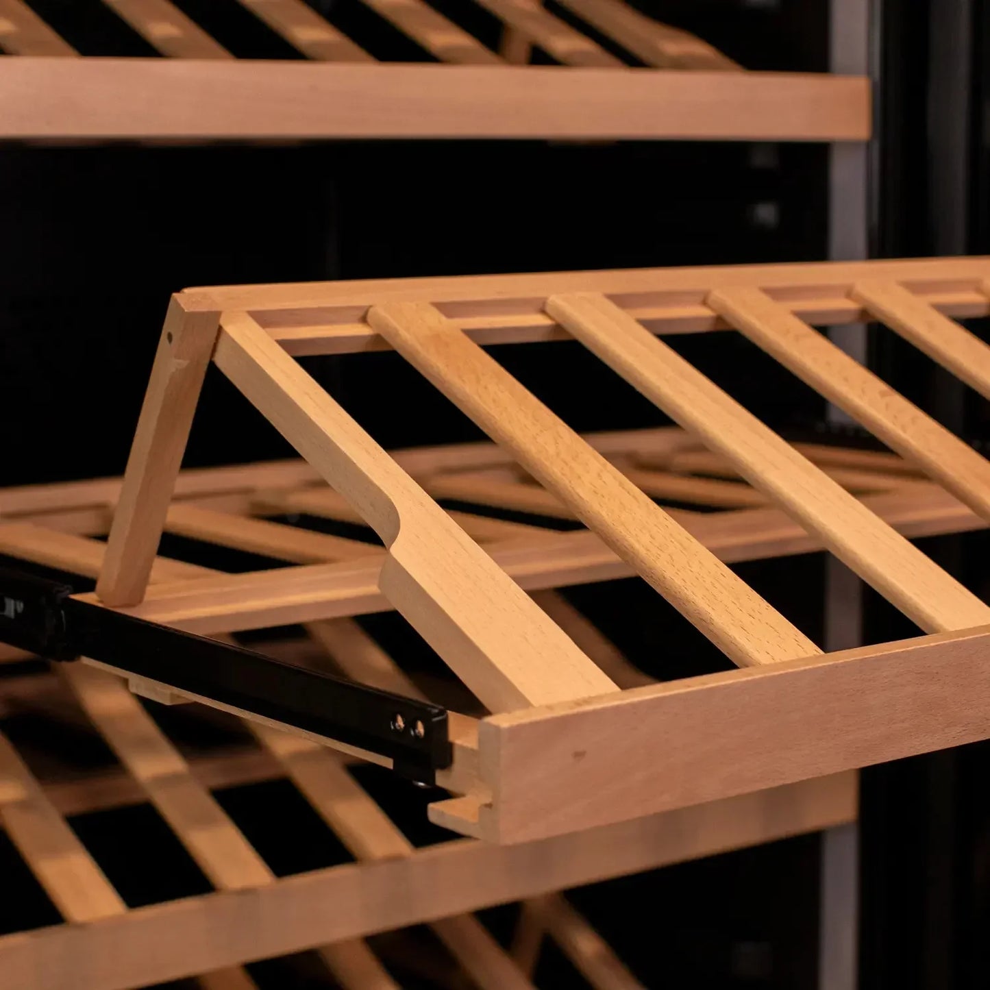 Allavino Freestanding Wine Refrigerator with Display Shelving and Black Glass Door