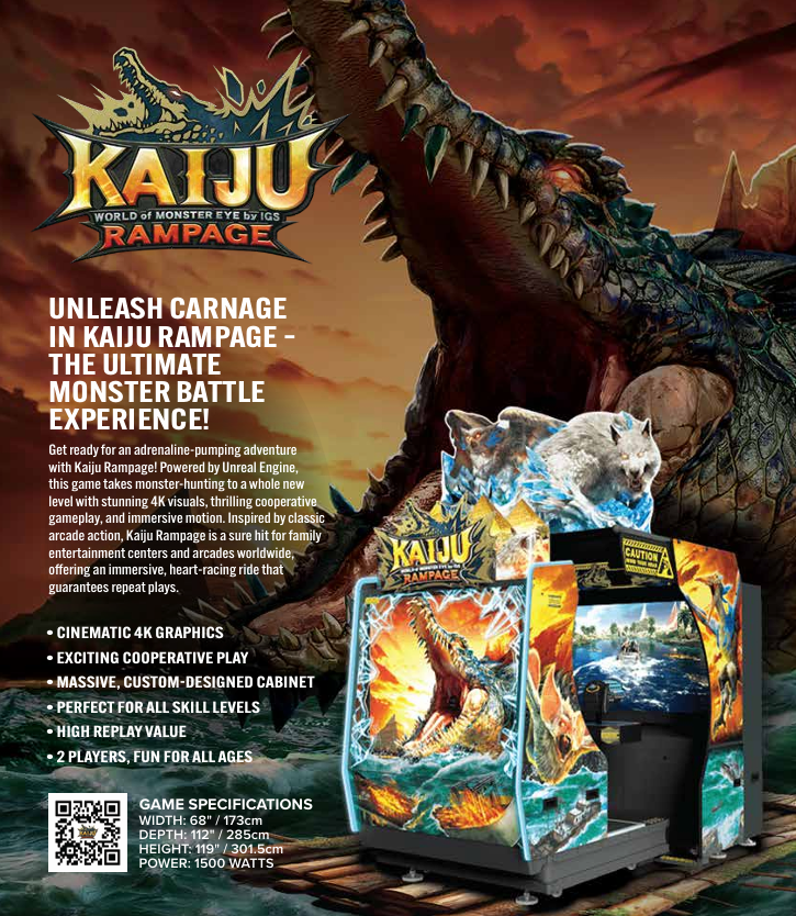 LAI Games Kaiju Rampage Arcade Game Machine