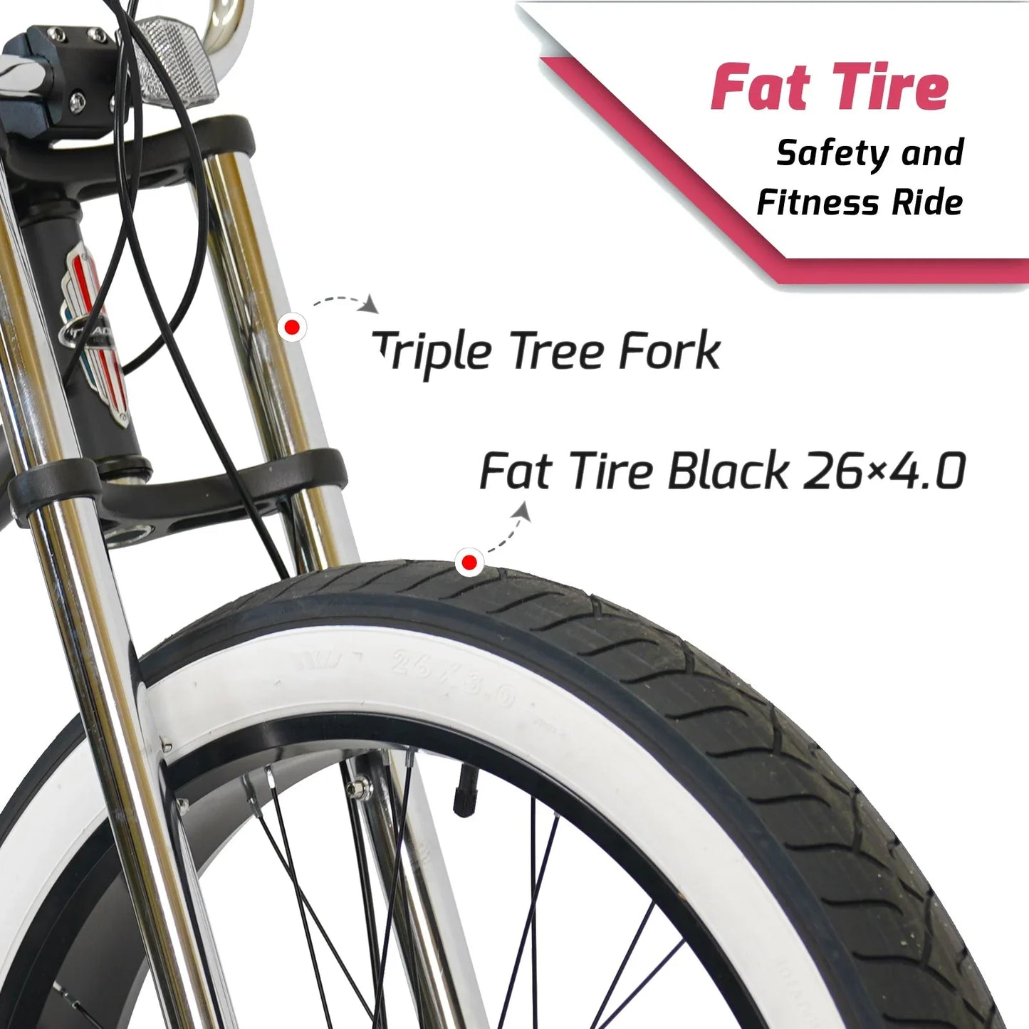 Micargi Largo GT7 26" Beach Cruiser Bike 7-Speed