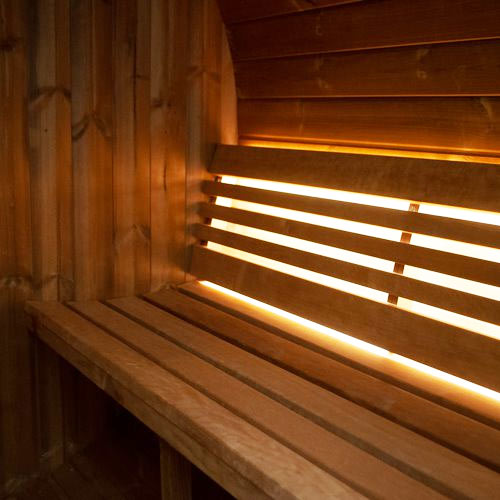 SaunaLife Model E7G Sauna Barrel with Glass Front