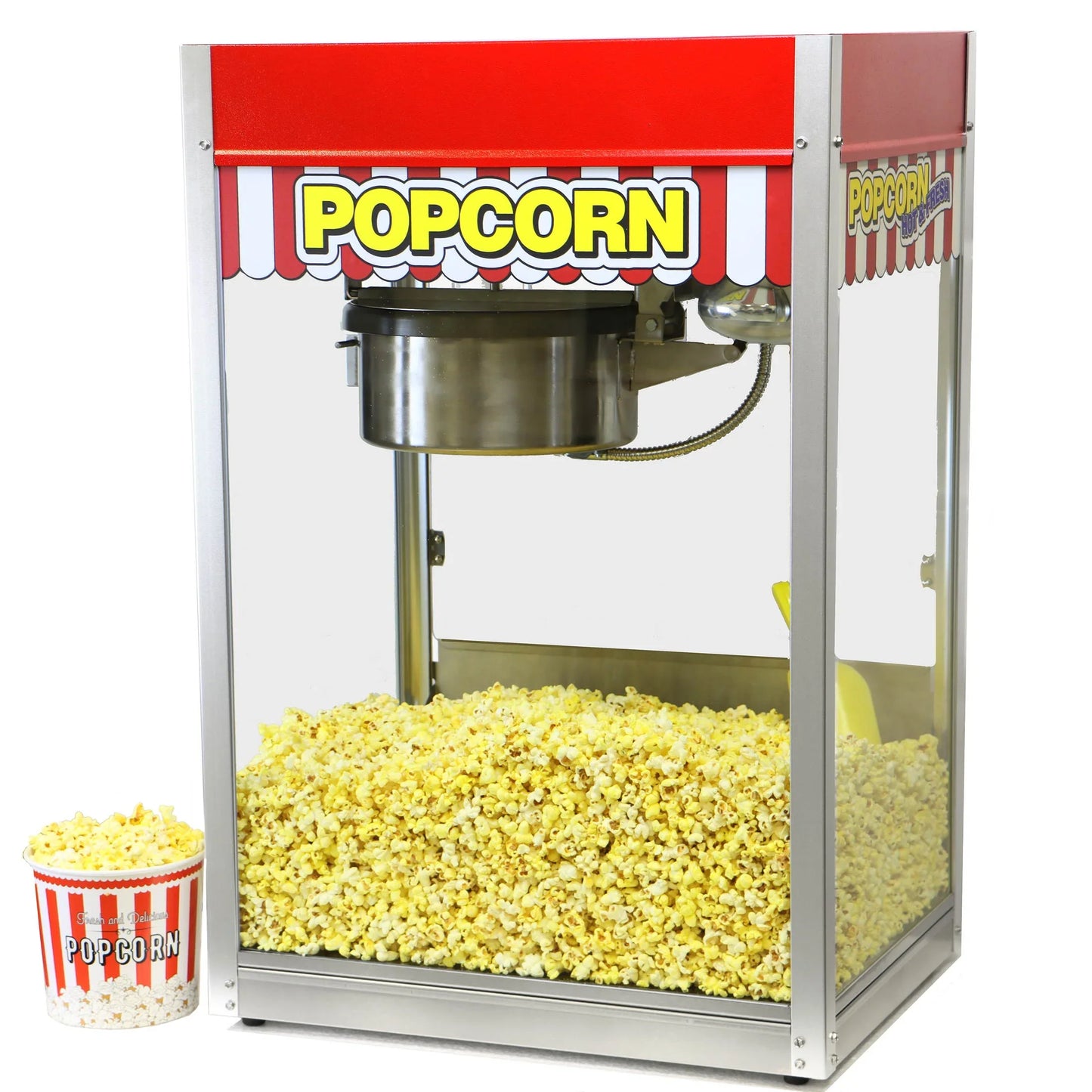 Classic Pop 14 Ounce Commercial Popcorn Machine with Stand by Paragon Concessions