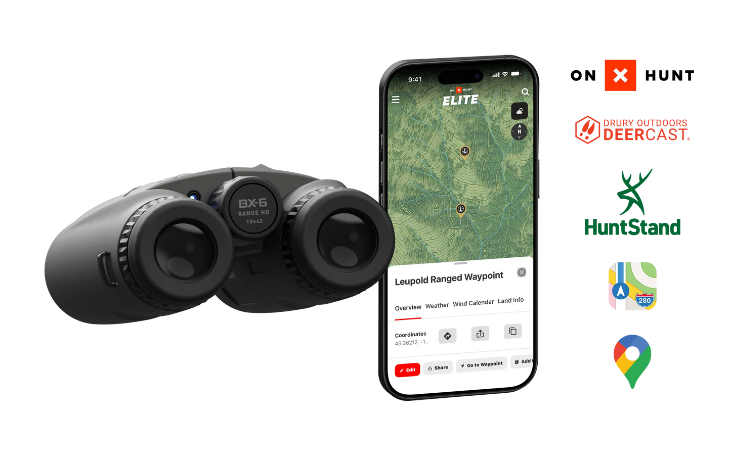 Leupold BX-6 Range HD 10x42mm Rangefinding Binocular