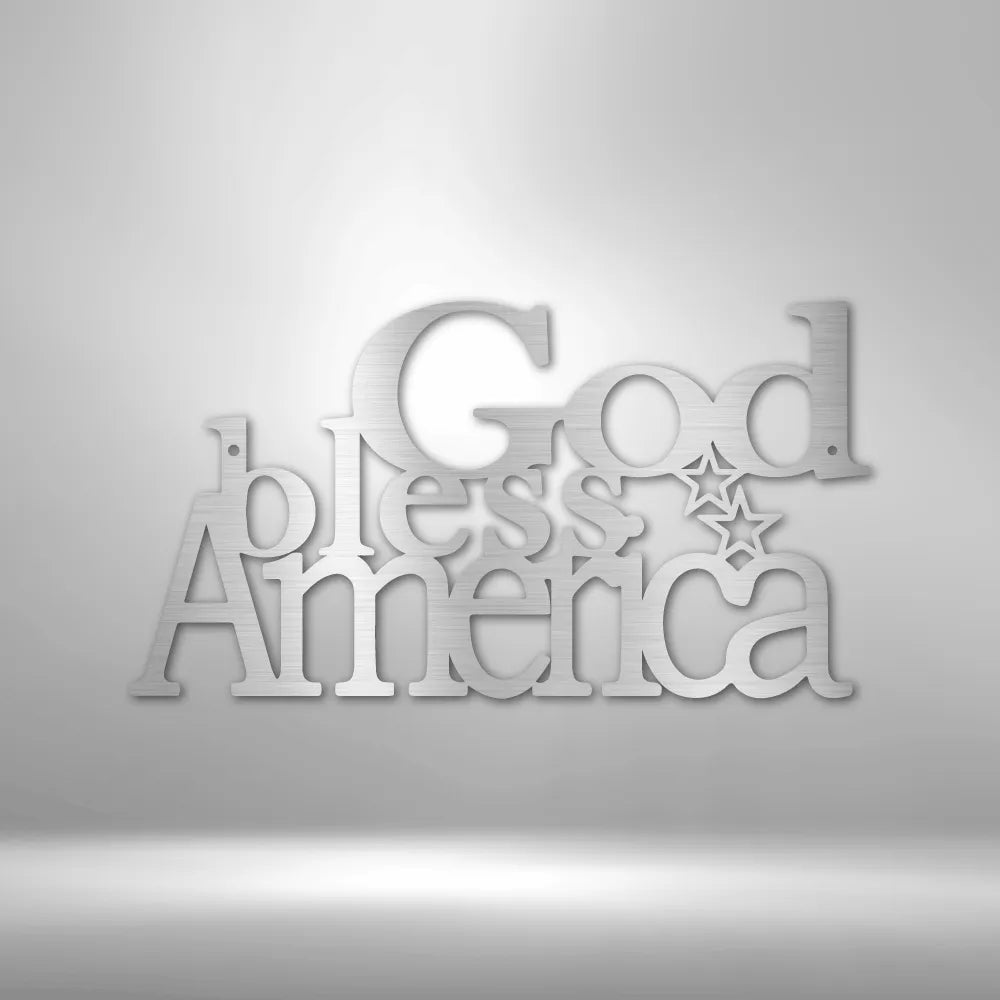God Bless America - Steel Sign