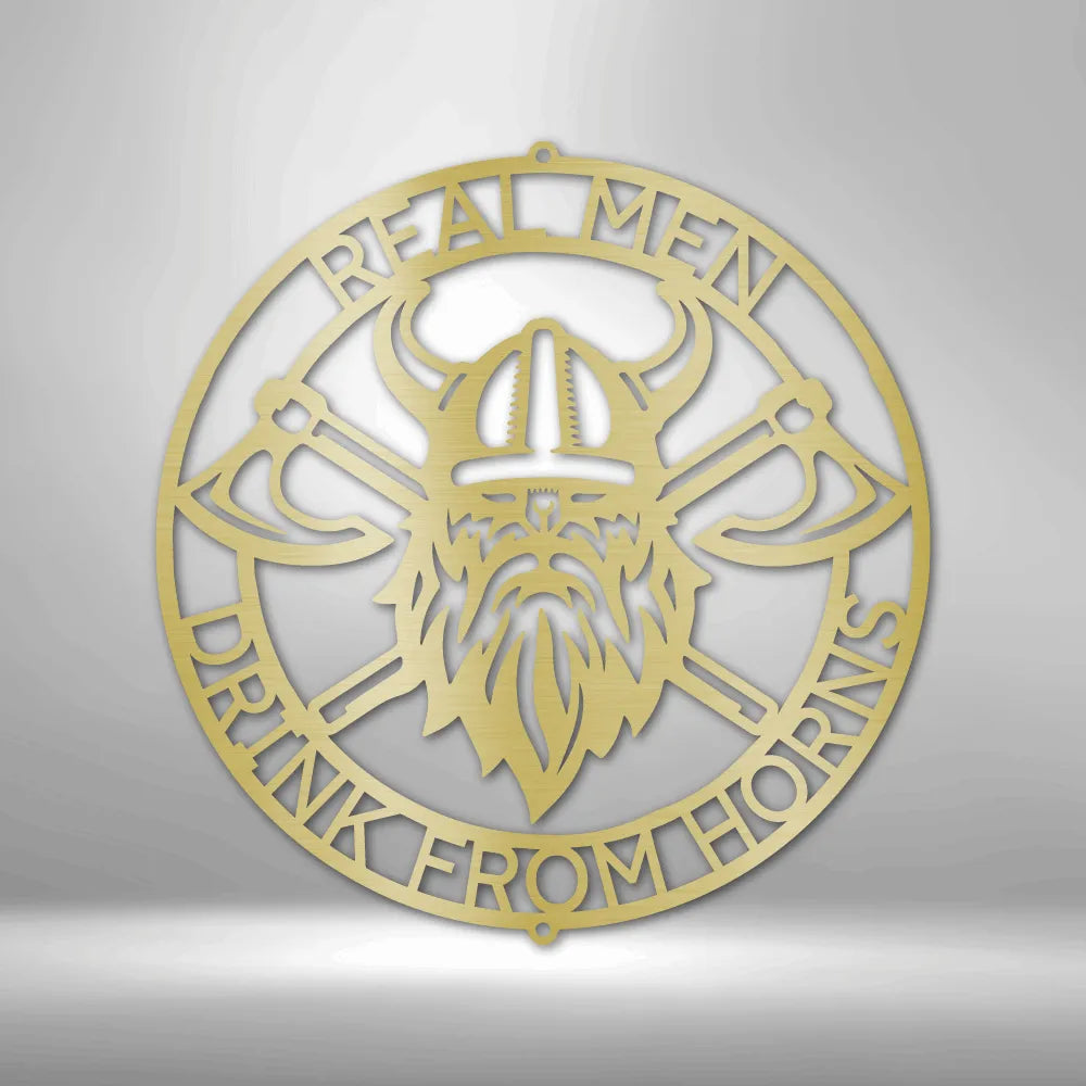 Battle Axe Ring Monogram - Custom Steel Sign