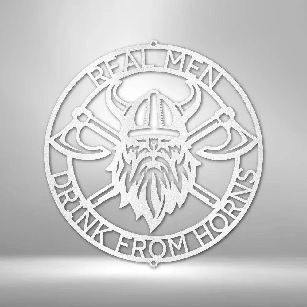 Battle Axe Ring Monogram - Custom Steel Sign