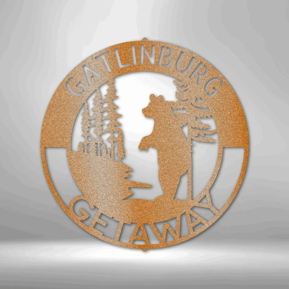Lone Bear Monogram - Custom Steel sign