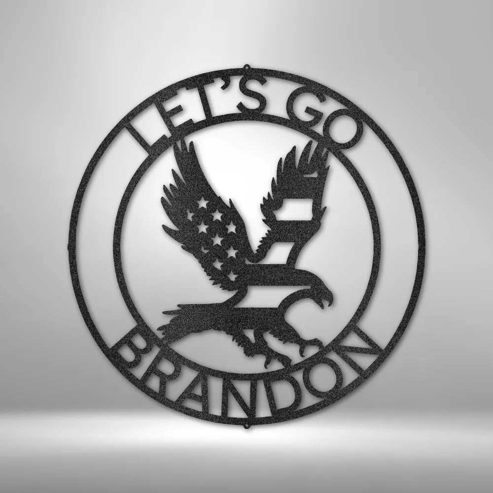 Screaming Eagle Monogram - Custom Steel Sign