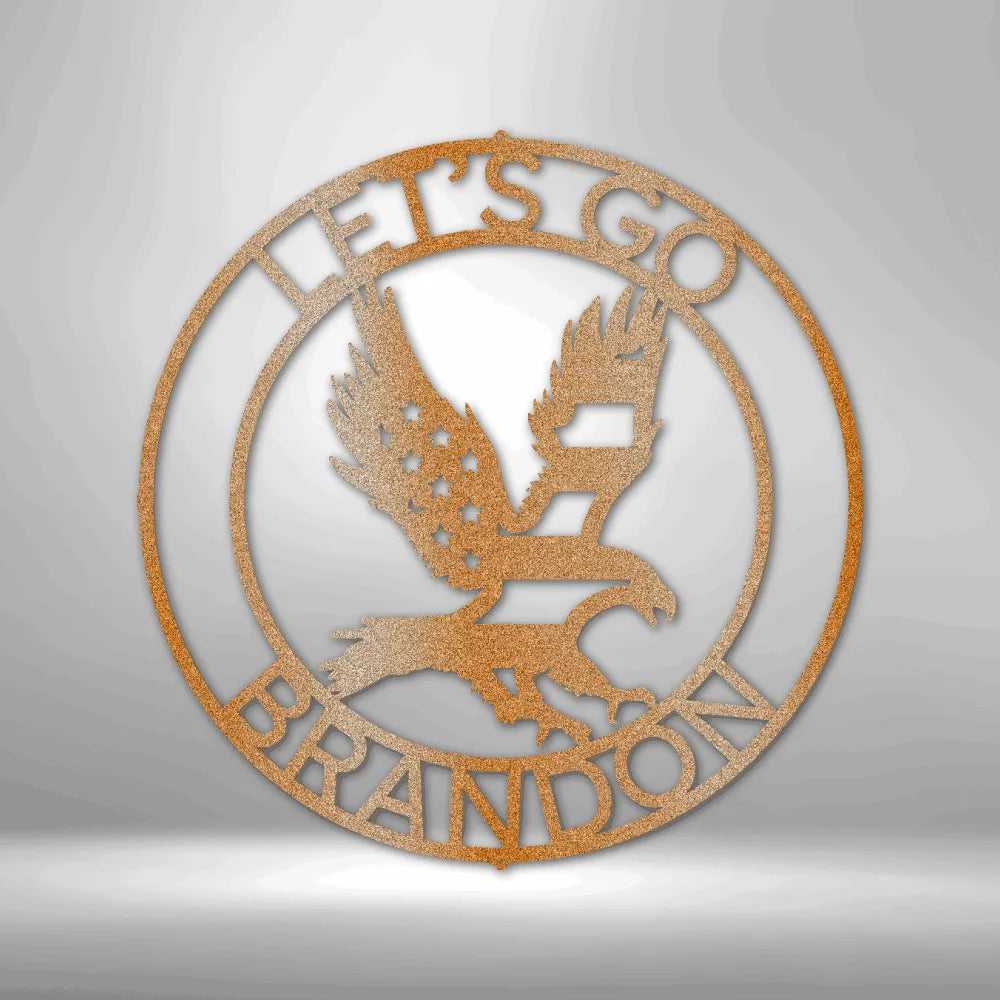 Screaming Eagle Monogram - Custom Steel Sign