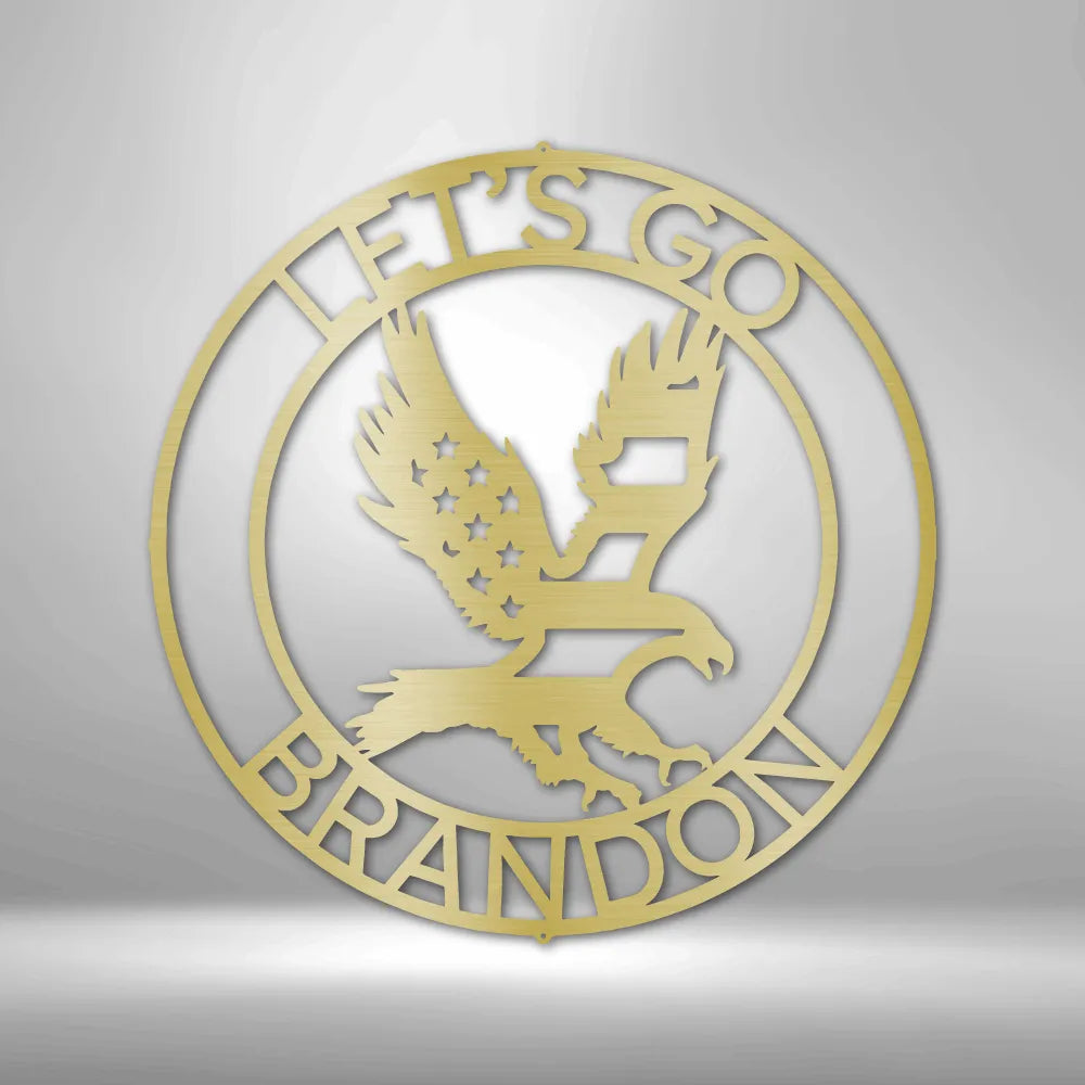 Screaming Eagle Monogram - Custom Steel Sign