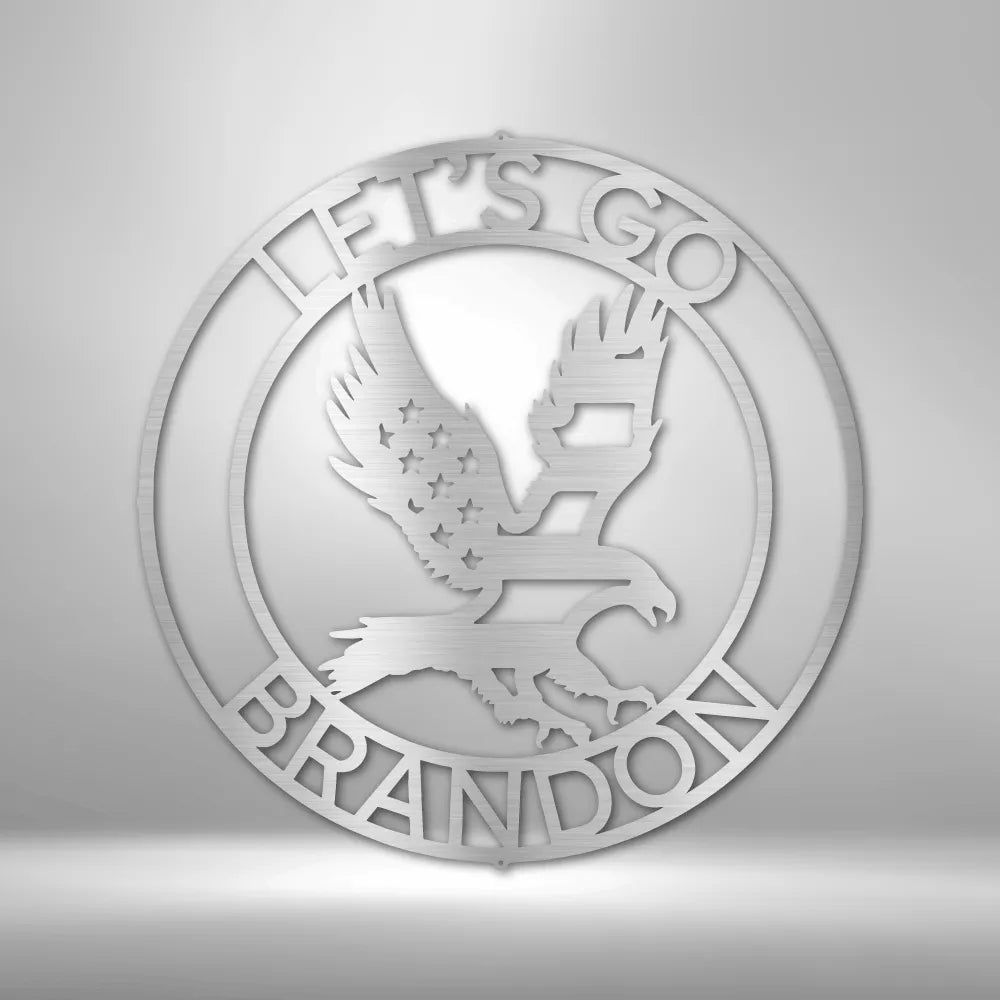 Screaming Eagle Monogram - Custom Steel Sign