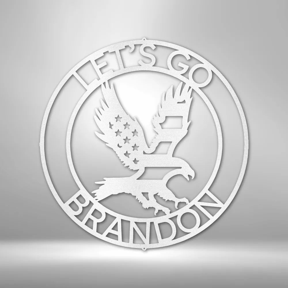 Screaming Eagle Monogram - Custom Steel Sign