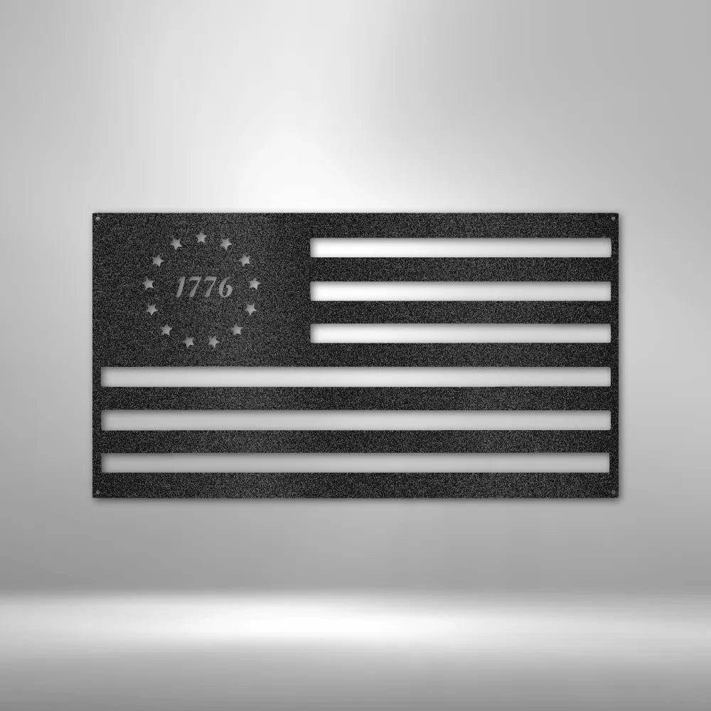 1776 Flag Steel Sign - Premium Metal Wall Art - 4LibertyShop.com