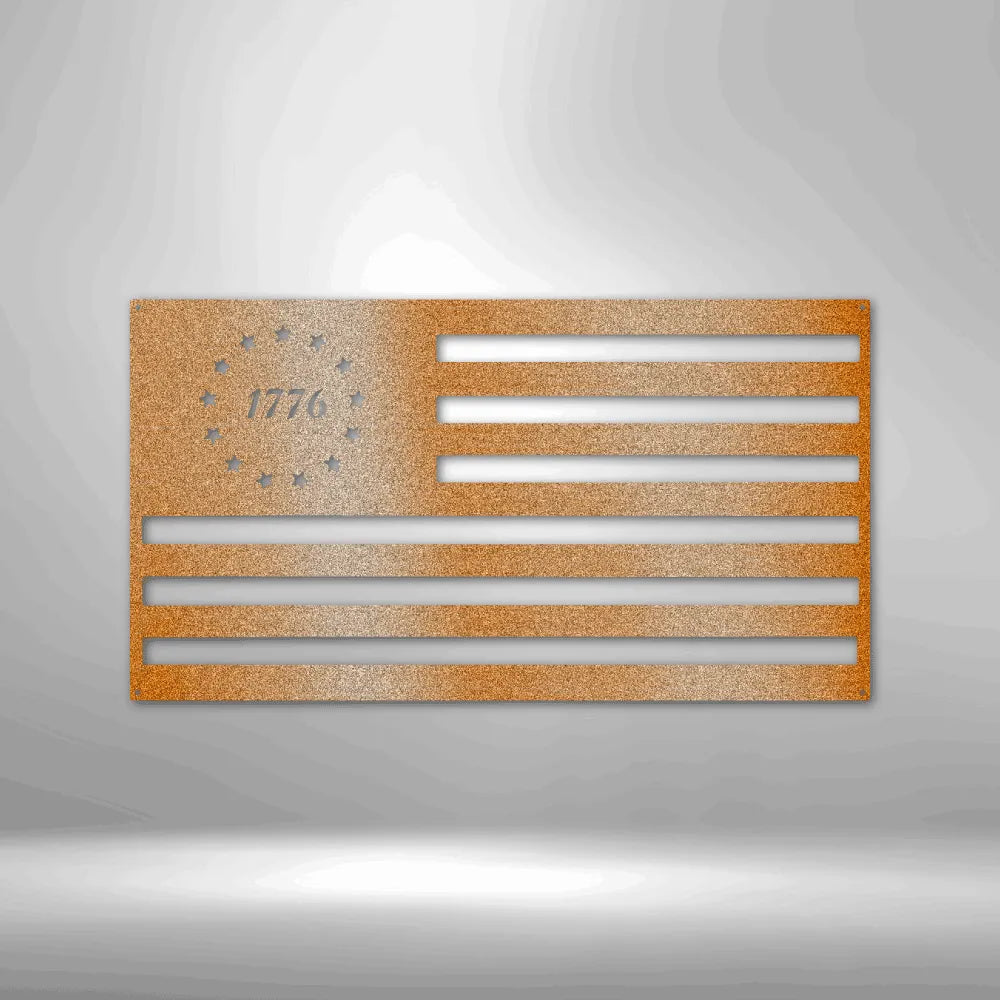 1776 Flag Steel Sign - Premium Metal Wall Art - 4LibertyShop.com