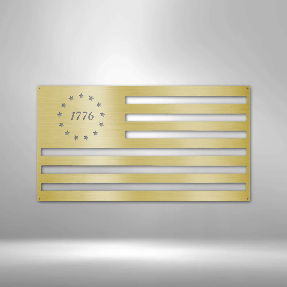 1776 Flag Steel Sign - Premium Metal Wall Art - 4LibertyShop.com