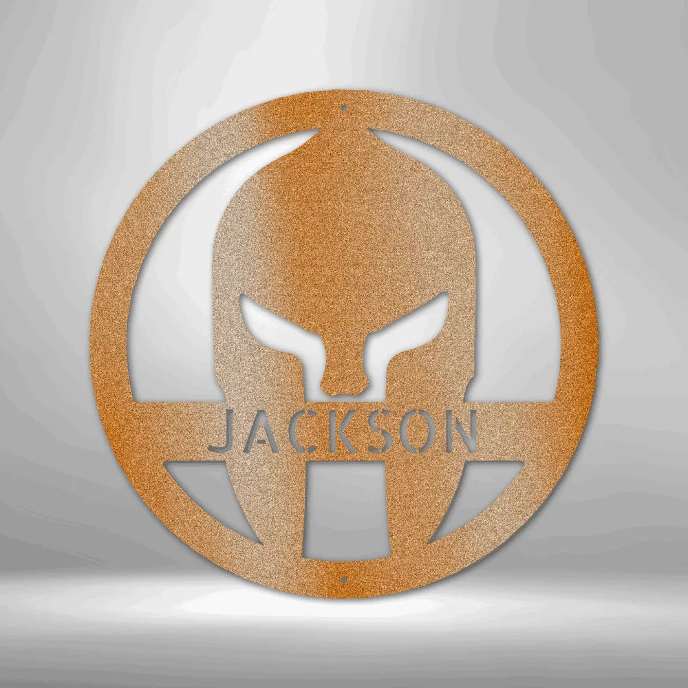 Spartan Helmet - Custom Steel Sign