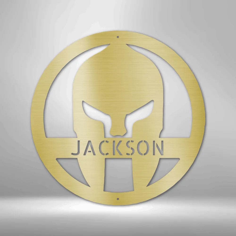 Spartan Helmet - Custom Steel Sign