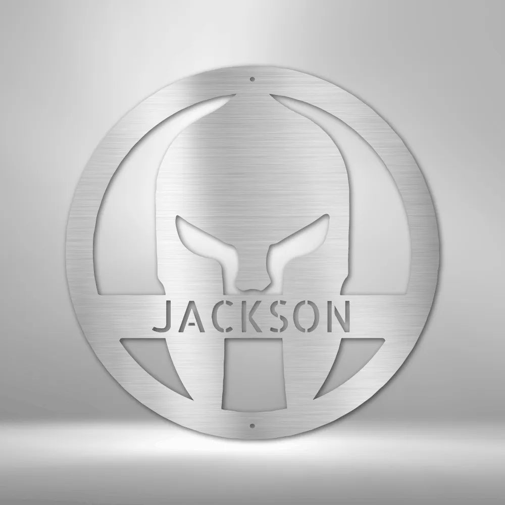 Spartan Helmet - Custom Steel Sign