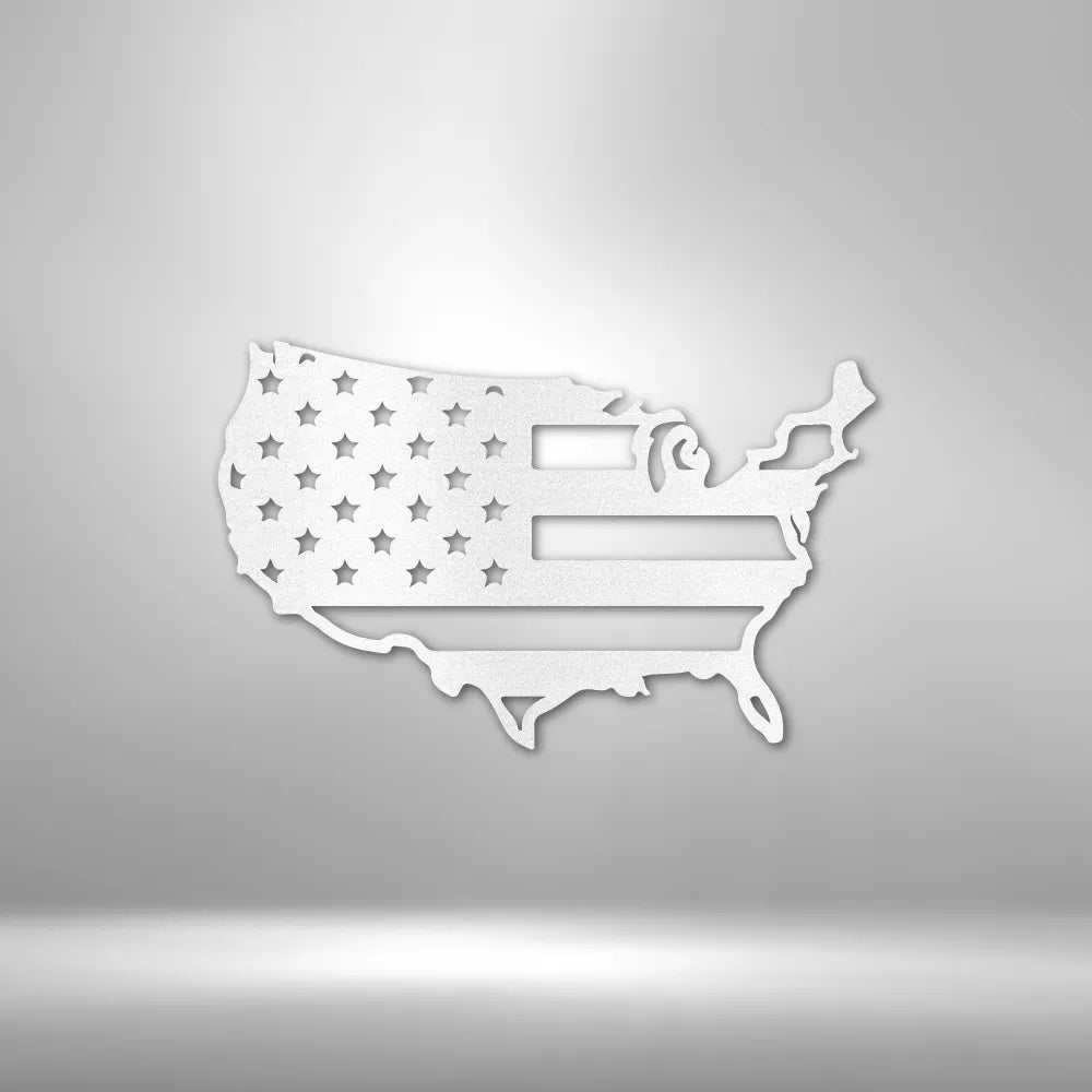 USA Flag - Steel Sign