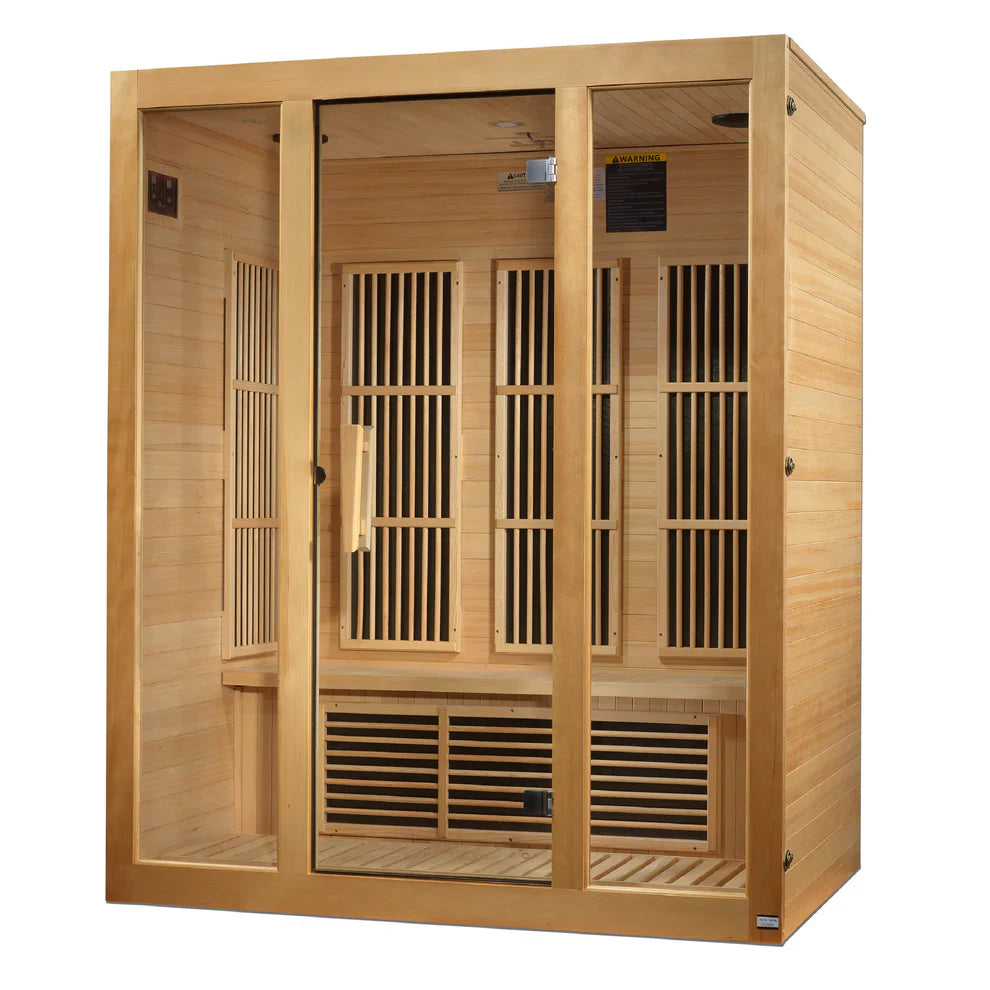 Maxxus "Bellevue" 3 Person EMF FAR IR Sauna (MX-J306-01)